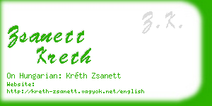zsanett kreth business card